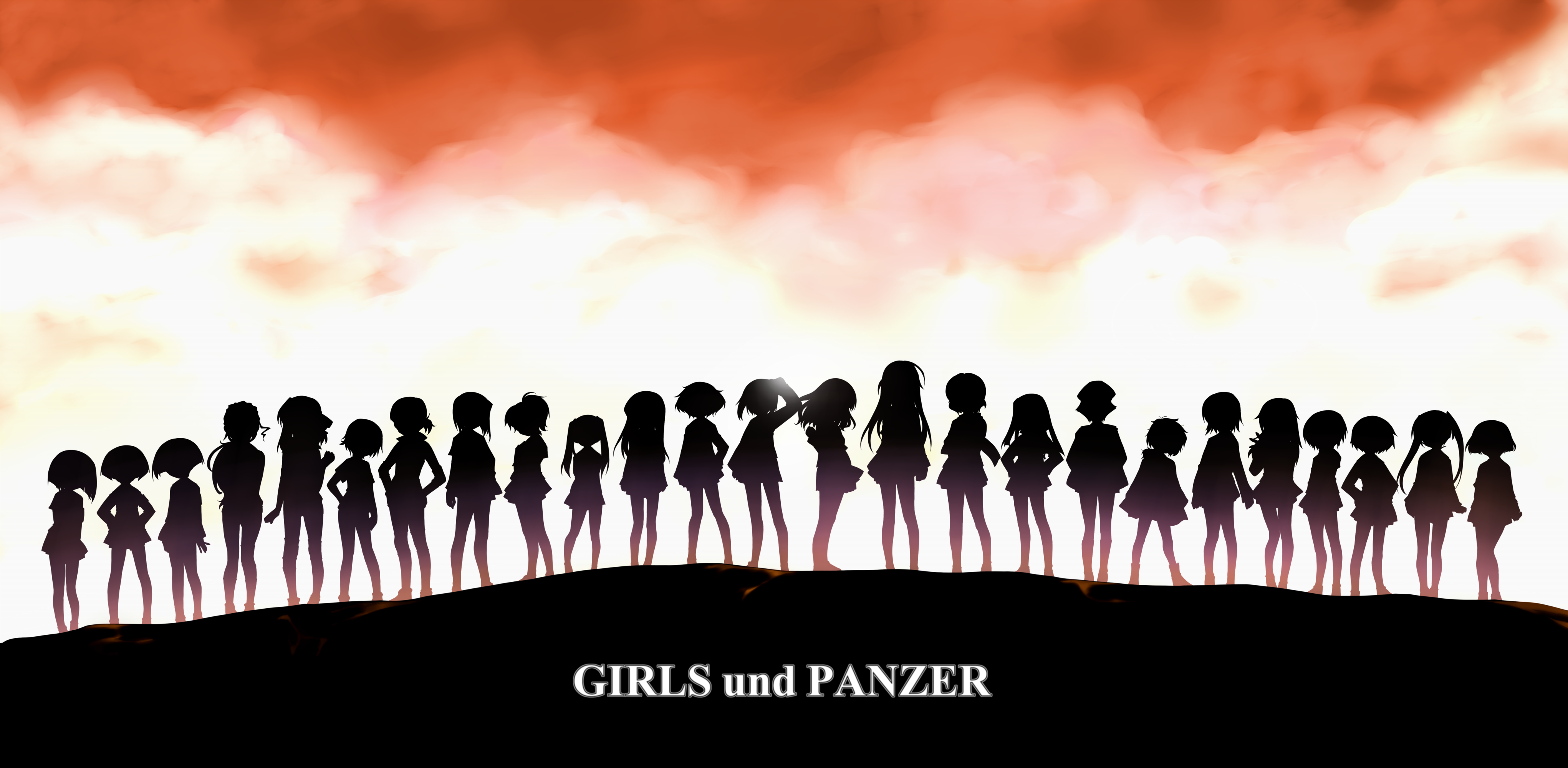 Girls und Panzer on Strike Witches-tyylinen, mutta tytöillä on housut jalassa